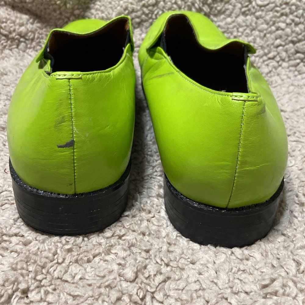 Men’s Lime Green Slip-on Loafers Giorgio Brutini 8 1/2 Leather uppers - Picture 3 of 9